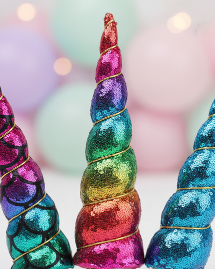 assorted unicorn horn pack - detail