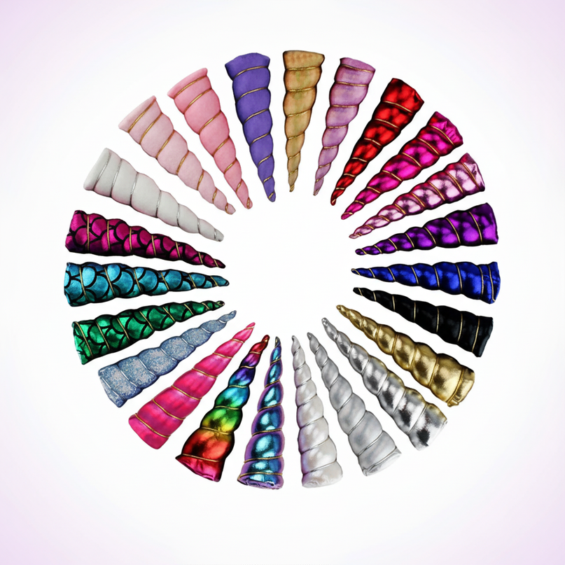 assorted unicorn horn pack - white-bg