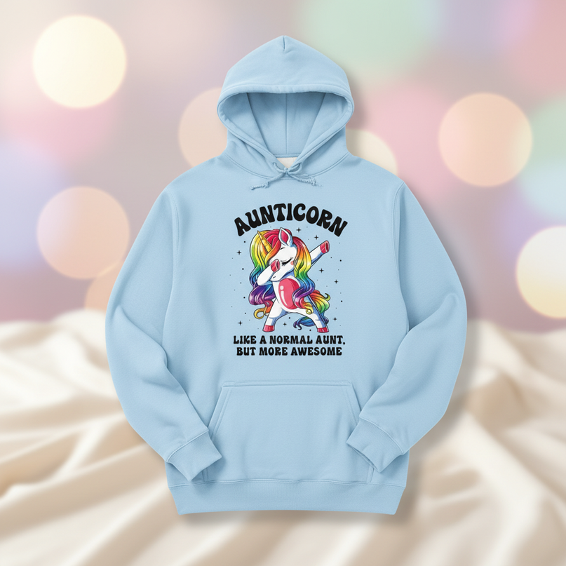 aunt unicorn dabbing hoodie - lifestyle