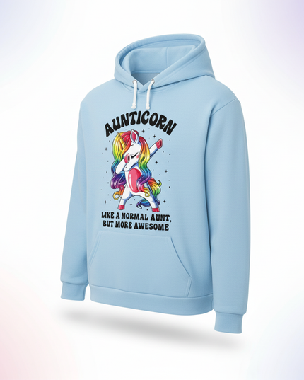 aunt unicorn dabbing hoodie - white-bg