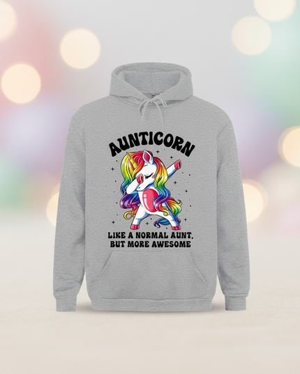aunticorn dabbing hoodie - lifestyle