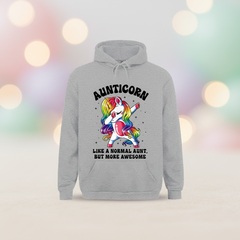 aunticorn dabbing hoodie - lifestyle