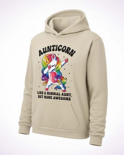 aunticorn hoodie for women - white-bg