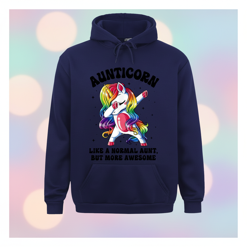 aunticorn pullover hoodie - lifestyle