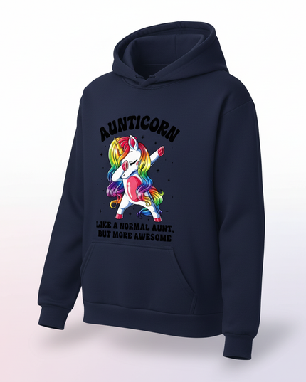 aunticorn pullover hoodie - white-bg
