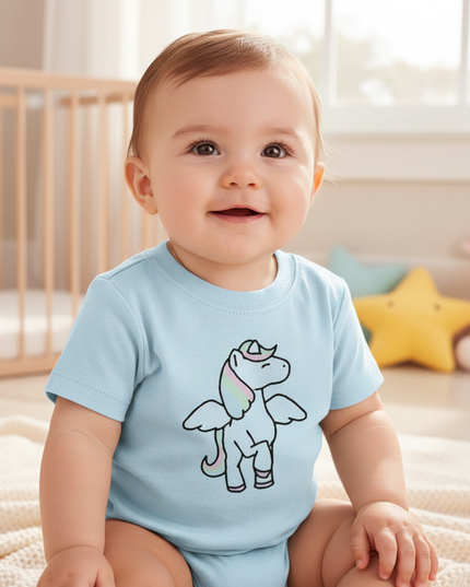 baby blue unicorn shirt - lifestyle
