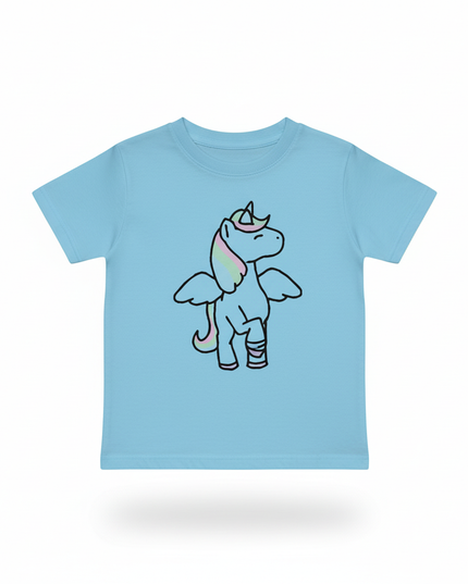 baby blue unicorn shirt - white-bg