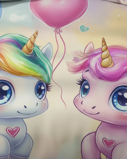 baby twin unicorn bedding - detail