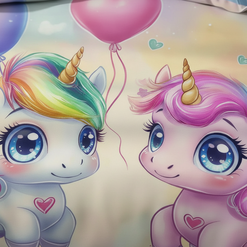 baby twin unicorn bedding - detail
