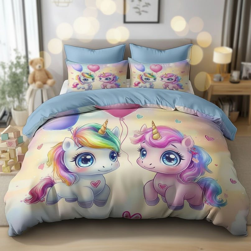 baby twin unicorn bedding - lifestyle