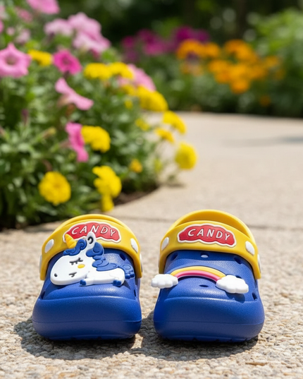 baby unicorn clogs - lifestyle