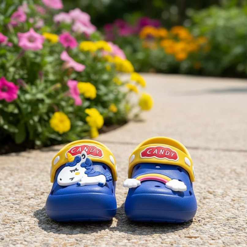 baby unicorn clogs - lifestyle