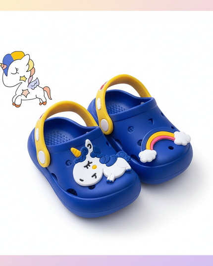 baby unicorn clogs - white-bg