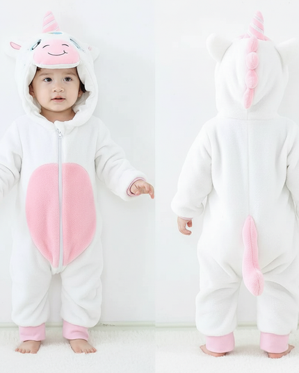 baby unicorn onesie - white-bg