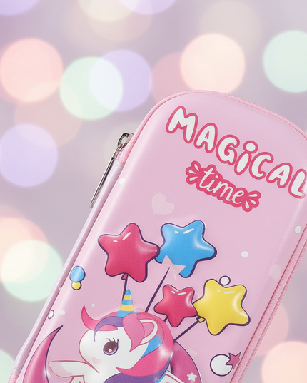 baby unicorn pencil case - detail