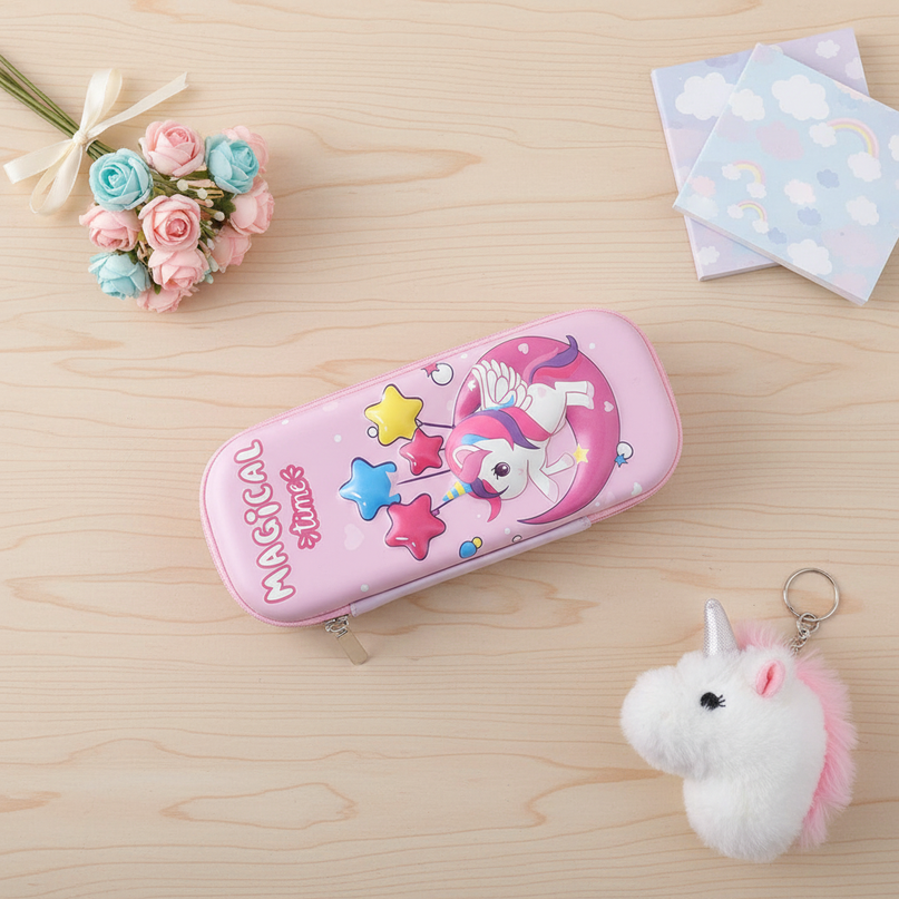baby unicorn pencil case - flat-lay