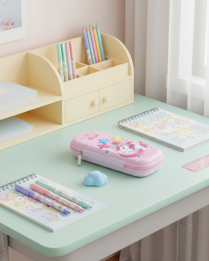 baby unicorn pencil case - lifestyle
