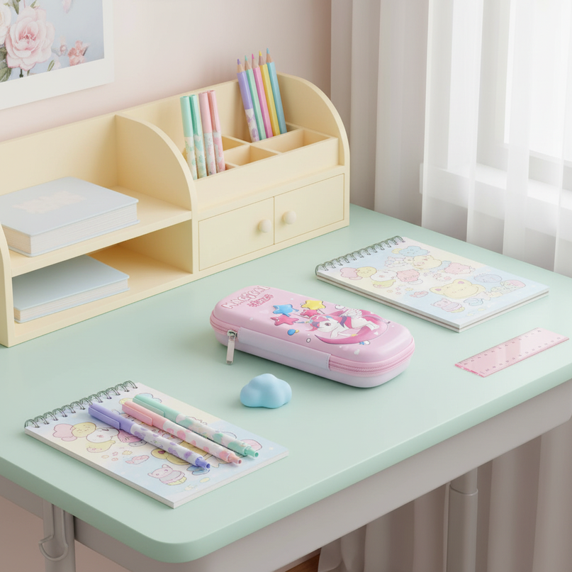 baby unicorn pencil case - lifestyle
