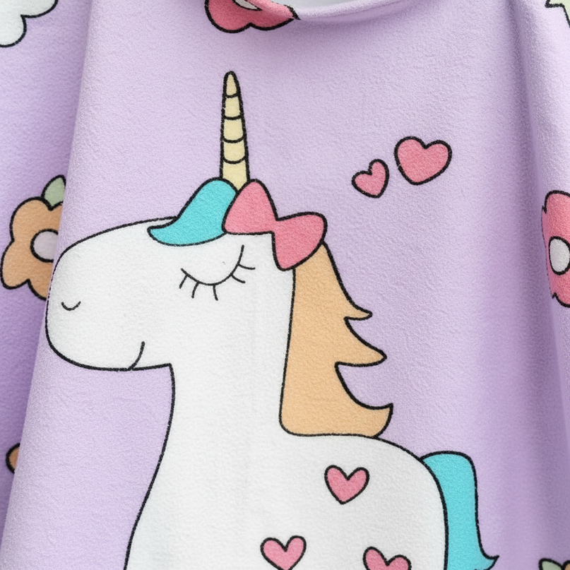 baby unicorn robe - detail