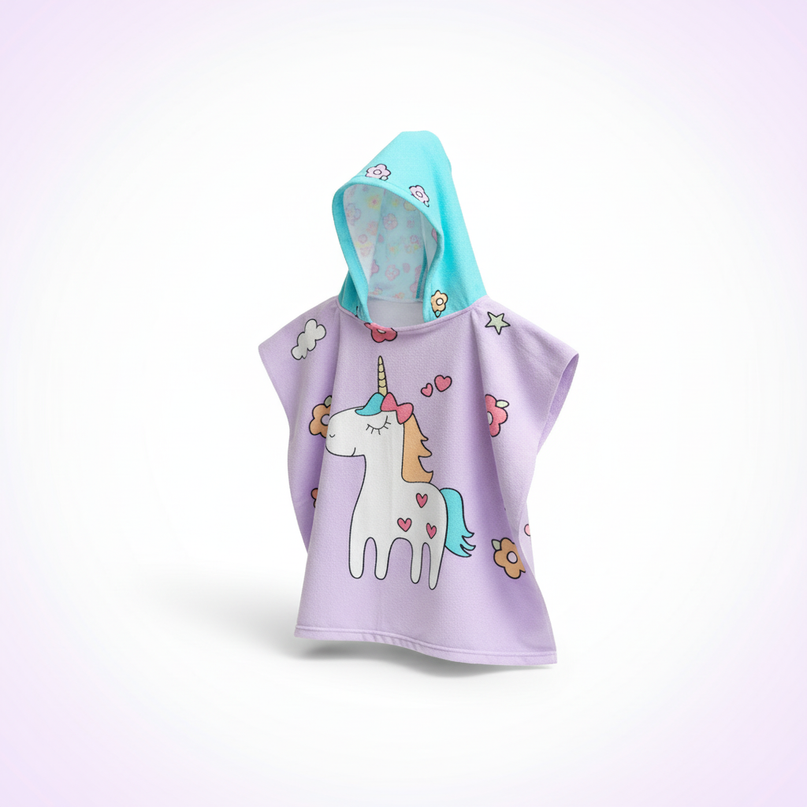 baby unicorn robe - white-bg