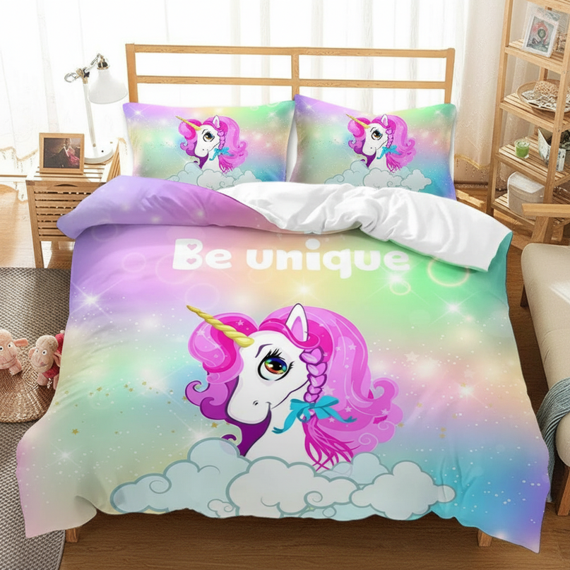 be unique unicorn bedding - lifestyle