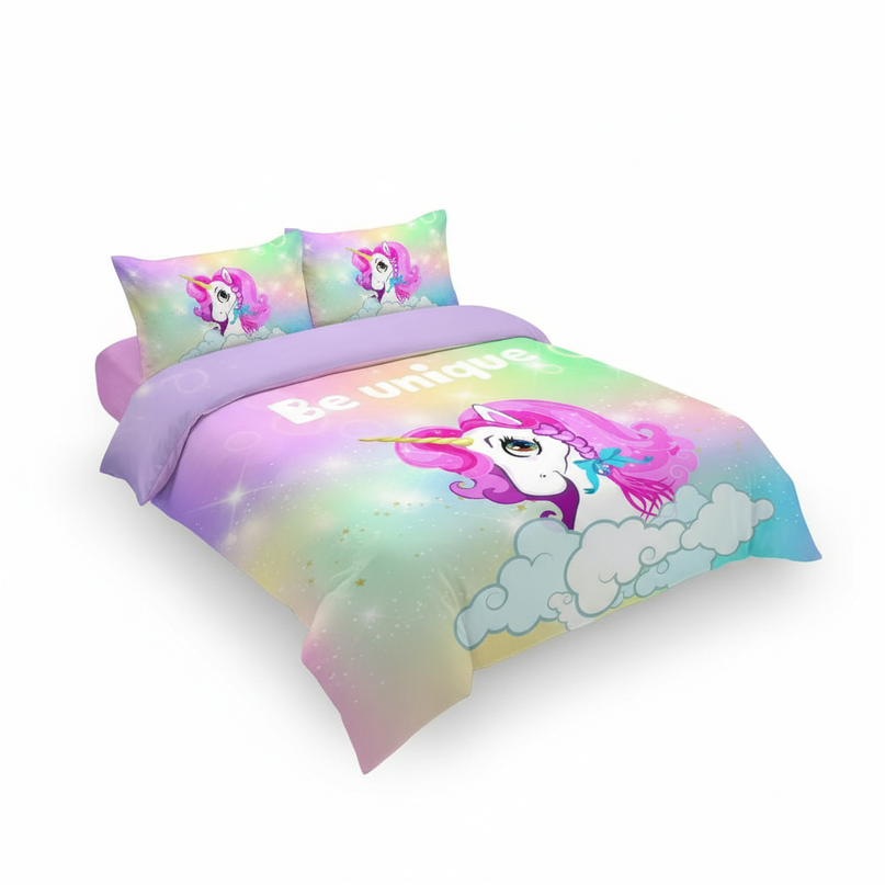 be unique unicorn bedding - white-bg