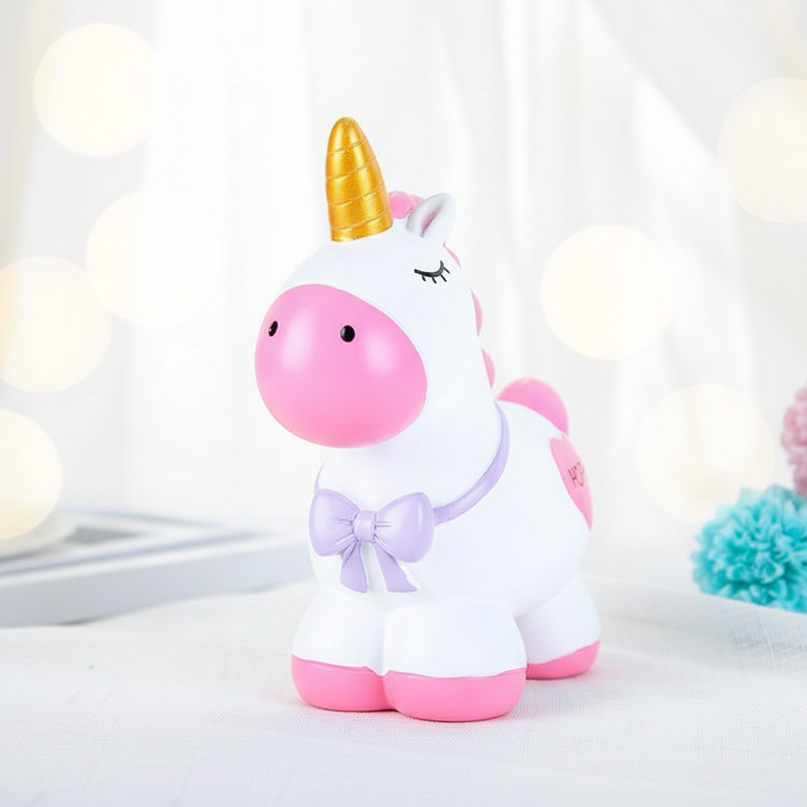 beautiful unicorn piggy bank - lifestyle