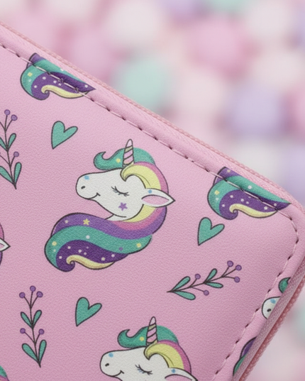 beautiful unicorn wallet - detail