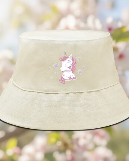 beige unicorn hat - lifestyle