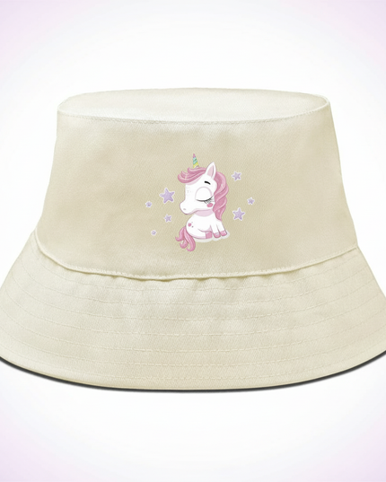 beige unicorn hat - white-bg