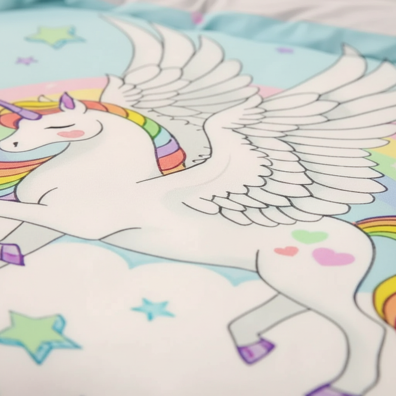 believe in magic pegasus bedding - detail
