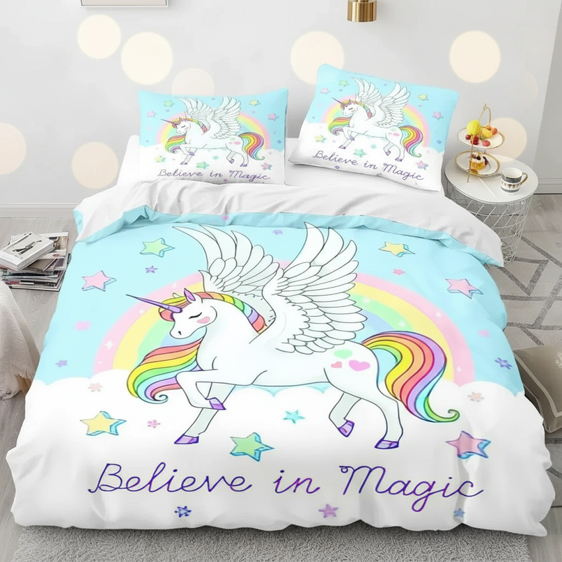 believe in magic pegasus bedding - lifestyle