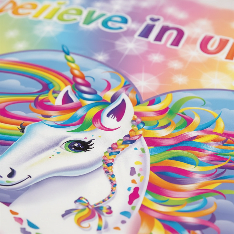 believe in unicorns bedding - detail