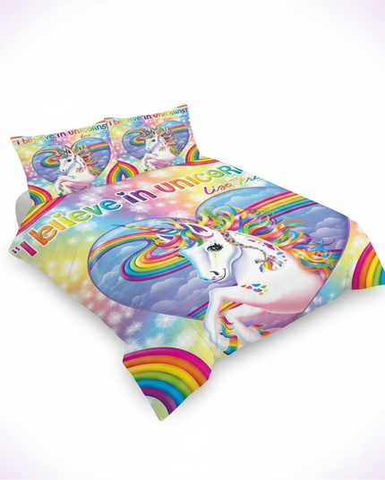 believe in unicorns bedding - white-bg
