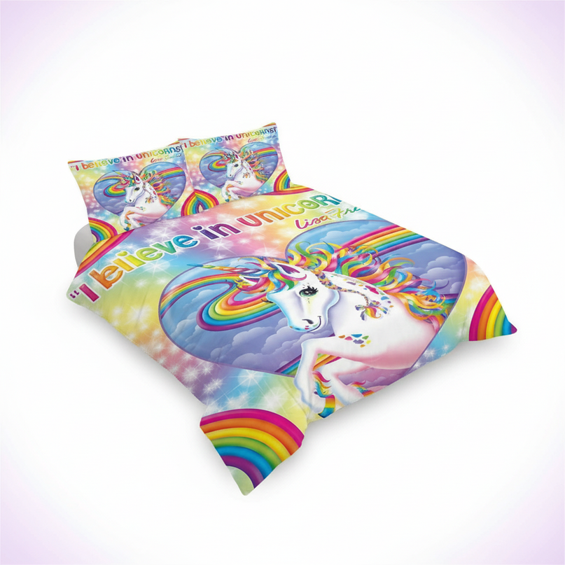 believe in unicorns bedding - white-bg