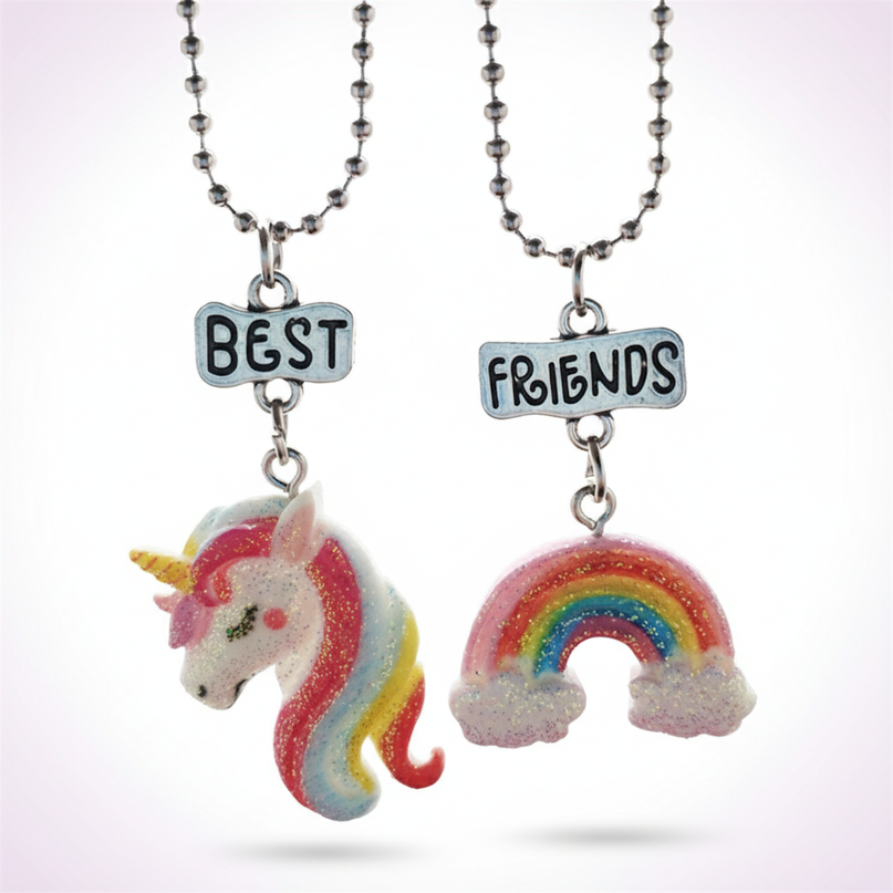 bff unicorn necklaces - white-bg