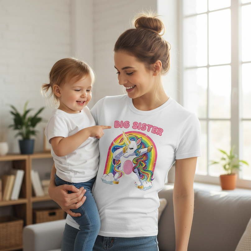 big sister unicorn shirt - lifestyle