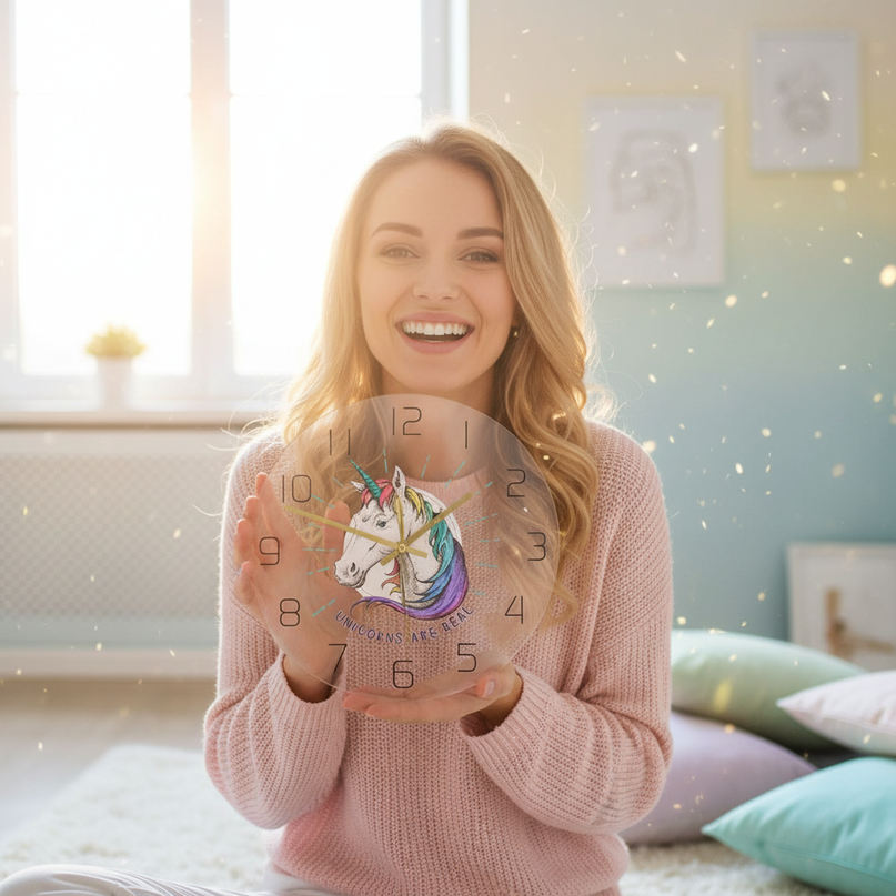 big unicorn clock - in-use