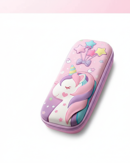 big unicorn pencil case - white-bg