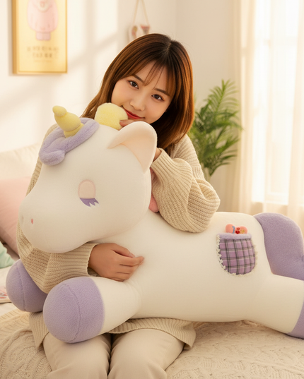 big unicorn plush - in-use