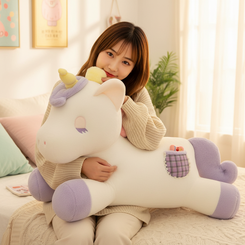 big unicorn plush - in-use