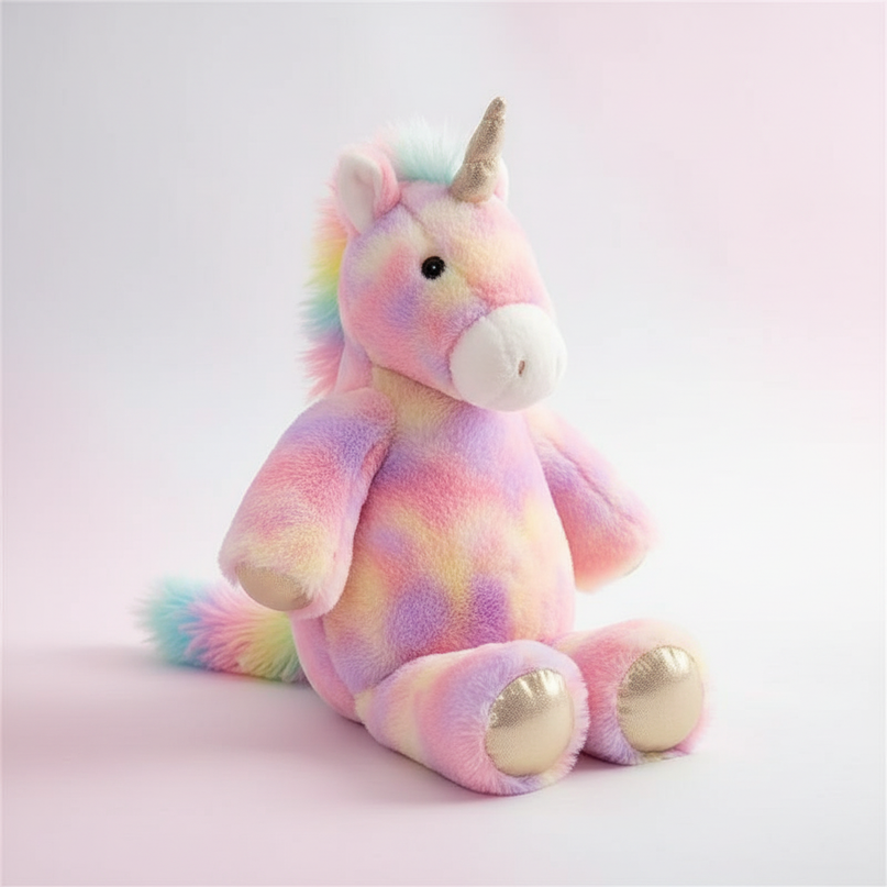 big unicorn plush stuffed animal - white-bg