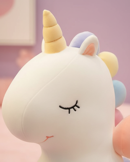 big unicorn plush toy - detail