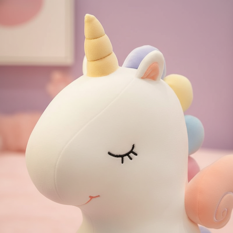 big unicorn plush toy - detail