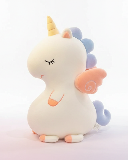 big unicorn plush toy - white-bg