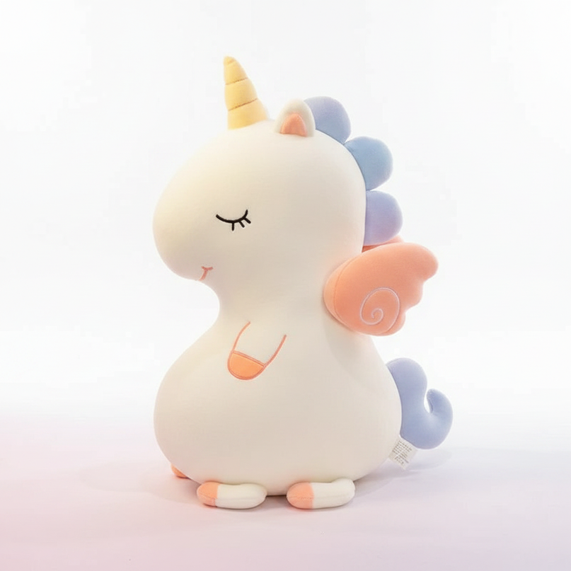 big unicorn plush toy - white-bg