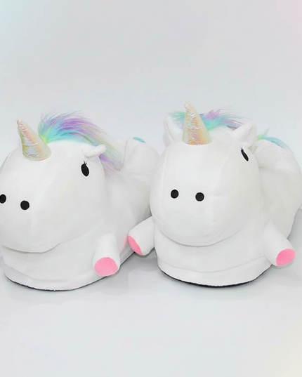 big unicorn slippers - white-bg