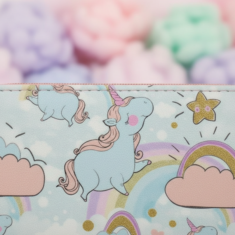 big unicorn wallet - detail