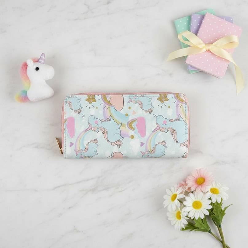 big unicorn wallet - flat-lay