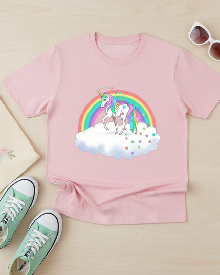 bigfoot unicorn shirt - flat-lay
